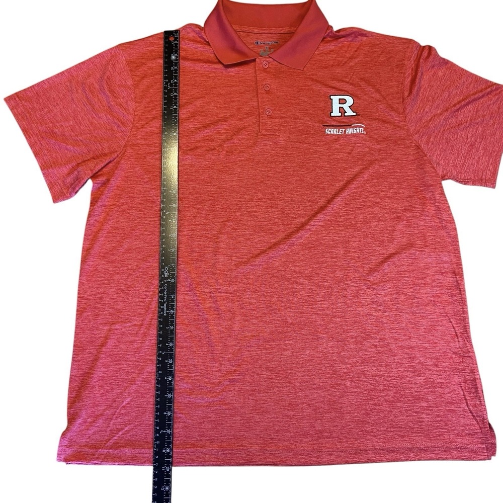 Rutgers Scarlet Knights Performance Polo Champion Mens Red Short Sleeve NWT - Picture 4 of 11